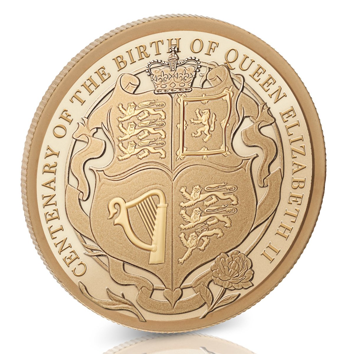 Reverse — Centenary of the Birth of Queen Elizabeth II coat of arms